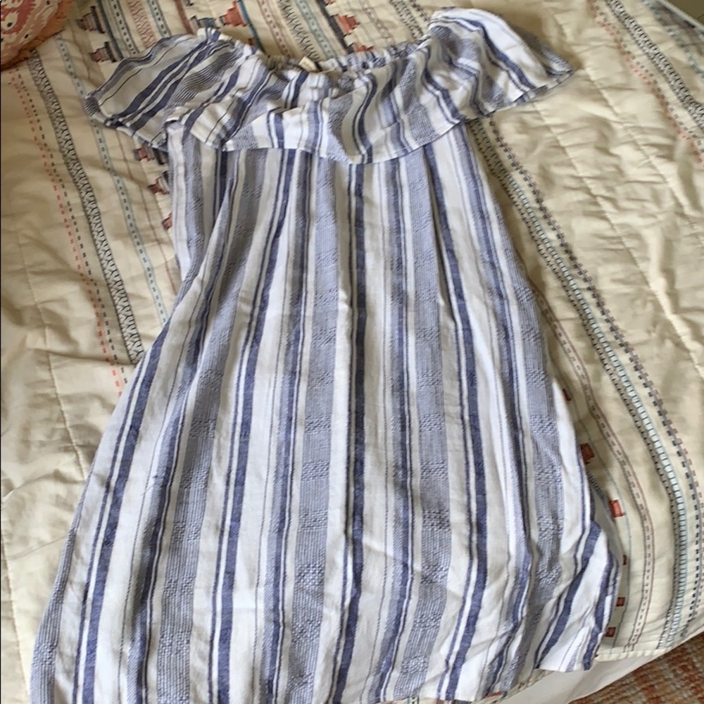 Striped off the shoulder dress